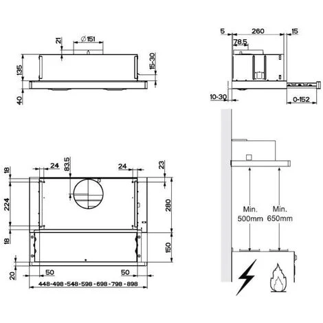 Cappa A Scomparsa 60cm 420m3 / H Acciaio Inox - Ctb6250xh - Beko 5 Cappa A Scomparsa 60cm 420m3 / H Acciaio Inox - Ctb6250xh - Beko - immagine 3