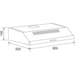 Cappuccio Visiera 60cm 344m3 / H Nero - Ahc640bk - Airlux 7 Cappuccio Visiera 60cm 344m3 / H Nero - Ahc640bk - Airlux -Elettrodomestici Negozio 35232427 3