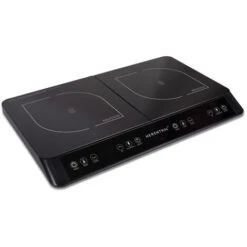 Piastra Induzione 2 Fuochi Portatile Da 2000W Con Controllo Indipendente E Timer