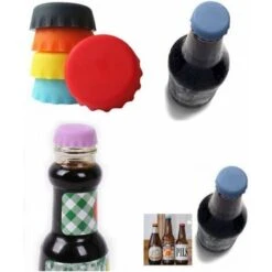 Tappo A Corona In Silicone Confezione Da 6, Tappo Per Bottiglia, Tappo In Silicone Ecologico, Tappo Per Birra Riutilizzabile Colore Casuale -Elettrodomestici Negozio 36032590 4