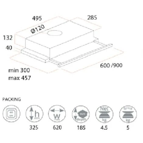 Cappa Da Incasso 90 Inox 4 Cappa Da Incasso 90 Inox - immagine 2