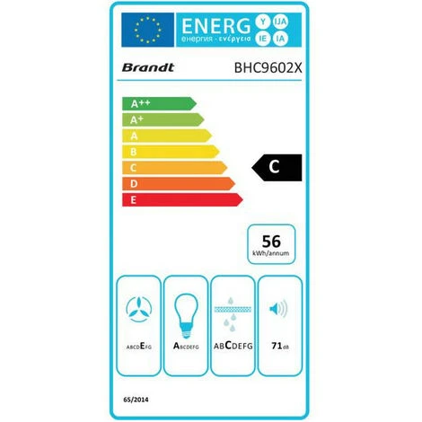 Cappuccio Visiera 60cm 321m3/h In Acciaio Inox - Bhc9602x - Brandt 4 Cappuccio Visiera 60cm 321m3/h In Acciaio Inox - Bhc9602x - Brandt - immagine 2