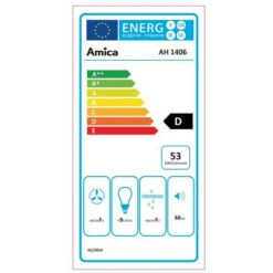 Cappuccio Visiera 60cm 66db 195m3/h Acciaio Inox - Ah1416 - Amica -Elettrodomestici Negozio 39437733 2