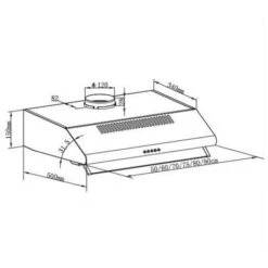Cappuccio Visiera 60cm 66db 195m3/h Acciaio Inox - Ah1416 - Amica -Elettrodomestici Negozio 39437733 3