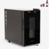 Cantinetta Per Vino Frigo 8 Bottiglie LED Singola Zona Bacchus VIII