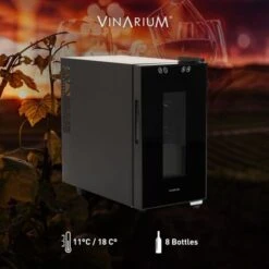 Cantinetta Per Vino Frigo 8 Bottiglie LED Singola Zona Bacchus VIII -Elettrodomestici Negozio 39837424 4