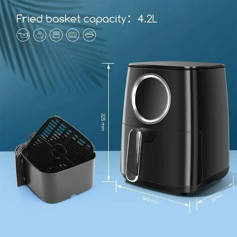 FRIGGITRICE AD ARIA 4.2 LT FRIGGE CUOCE 1400 W 5 FRIGGITRICE AD ARIA 4.2 LT FRIGGE CUOCE 1400 W - immagine 3