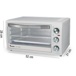Forno Elettrico 35L 1500W Statico Ventilato Timer Vassoio Griglia Colore Bianco 10 Forno Elettrico 35L 1500W Statico Ventilato Timer Vassoio Griglia Colore Bianco -Elettrodomestici Negozio 39916635 4