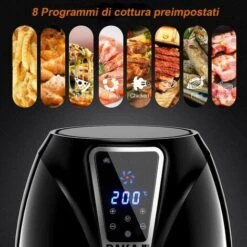 Friggitrice Aria Calda Digitale Senza Olio Airfryer 3,2 Lt Frigge Cuoce 1300W -Elettrodomestici Negozio 40081013 4