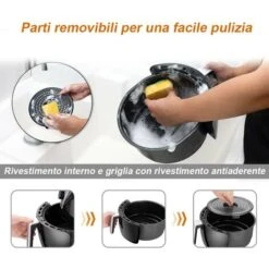 Friggitrice Aria Calda Digitale Senza Olio Airfryer 3,2 Lt Frigge Cuoce 1300W -Elettrodomestici Negozio 40081013 5
