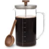 Klarstein Glaswerk Ristretto, French Press, 0,35 L, Vetro Borosilicato, Acciaio Inox, Legno Di Noce -Elettrodomestici Negozio 42753529 1