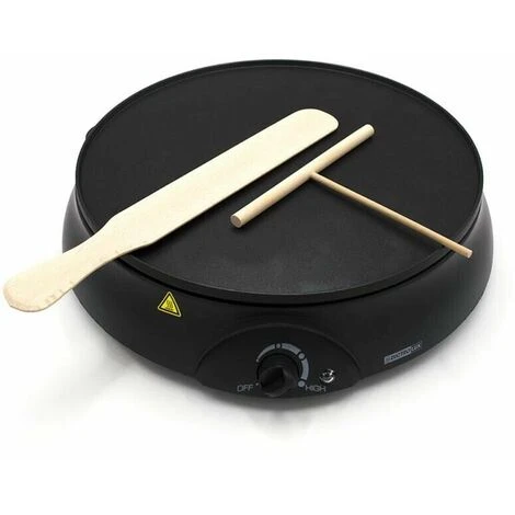 Crepiera Elettrica 1000 W Piastra Antiaderente Per Crepes Crespelle Dolci Salati 4 Crepiera Elettrica 1000 W Piastra Antiaderente Per Crepes Crespelle Dolci Salati - immagine 2