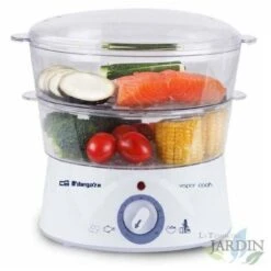 Vaporiera A 2 Contenitori E Un Contenitore Speciale Per Il Riso. Capacità 5 Litri. Potenza 400W