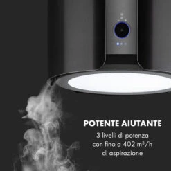 Klarstein Skyfall Smart Island Cappa Aspirante A Isola, Ø45cm, A Ricircolo D'aria, 402m³/ora, LED -Elettrodomestici Negozio 47479856 3