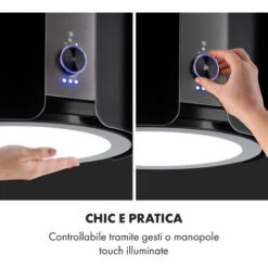 Klarstein Skyfall Smart Island Cappa Aspirante A Isola, Ø45cm, A Ricircolo D'aria, 402m³/ora, LED -Elettrodomestici Negozio 47479856 4