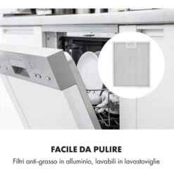 Klarstein Contempo 90, Cappa Aspirante, 175m³/h, LED, Acciaio Inox, Acrilico, Nero 11 Klarstein Contempo 90, Cappa Aspirante, 175m³/h, LED, Acciaio Inox, Acrilico, Nero -Elettrodomestici Negozio 47683328 5