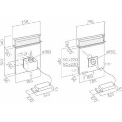 Elica PANDORA IX/F/90 Cappa Down Draft Classe Energetica A 3 Velocità + 1 Filtrante ( Motore Incluso ) Portata 680 Mⁿ/h 90 Cm Acciaio Inox PRF0120980 -Elettrodomestici Negozio 50249317 3