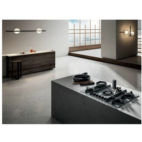 Elica NIKOLATESLA FLAME BL/A/83 Piano Cottura Aspirante A Gas Con Cappa Integrata 4 Fuochi + 1 Ausiliario Vetro Nero + Ghisa PRF0147740 4 Elica NIKOLATESLA FLAME BL/A/83 Piano Cottura Aspirante A Gas Con Cappa Integrata 4 Fuochi + 1 Ausiliario Vetro Nero + Ghisa PRF0147740 - immagine 2