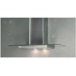 Silverline 3110.9 Cappa A Parete Aspirante Pulsante A Pressione Classe Energetica C 3 Velocità Portata 560 Mⁿ/h 90cm Inox E Vetro Temperato