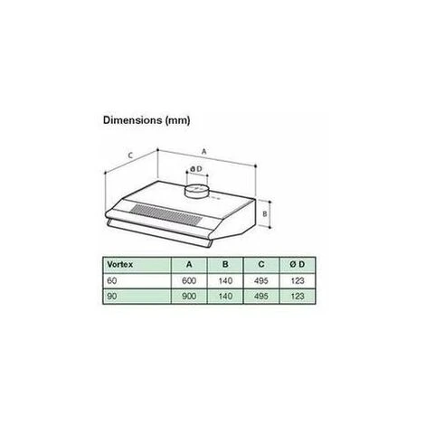 VORTEX Cappa Da Cucina Con Vite In Acciaio Inox 60 Cm 20022 Vortice 4 VORTEX Cappa Da Cucina Con Vite In Acciaio Inox 60 Cm 20022 Vortice - immagine 2