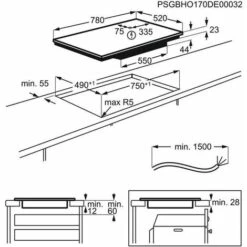 Electrolux EIL83443BW Serie 600 Bridge Piano Cottura A Induzione 4 Zone 80 Cm Comandi Slider Touch Bianco -Elettrodomestici Negozio 53831243 3