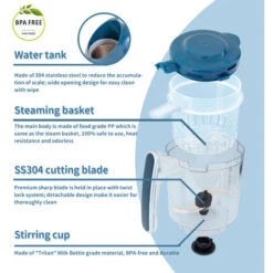 Leogreen Cuocipappa Bambini Robot Da Cucina Multifunzione 7 In 1 Cottura A Vapore, Omogeneizzatore, Frullatore, Riscalda, Sterilizzare, Scongela, Scaldabiberon, Pulizia Automatica, SENZA BPA -Elettrodomestici Negozio 54376901 4