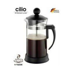 Cilio CAFFETTIERA TEIERA INFUSIERA A PISTONE STANTUFFO IN VETRO BOROSILICATO 800ml 6TZ 7 Cilio CAFFETTIERA TEIERA INFUSIERA A PISTONE STANTUFFO IN VETRO BOROSILICATO 800ml 6TZ -Elettrodomestici Negozio 55866438 3