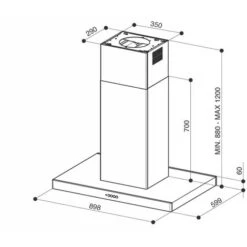 Faber Cappa Cucina Stilo Comfort Isola 90 Cm Acciaio Inox -Elettrodomestici Negozio 55946109 2