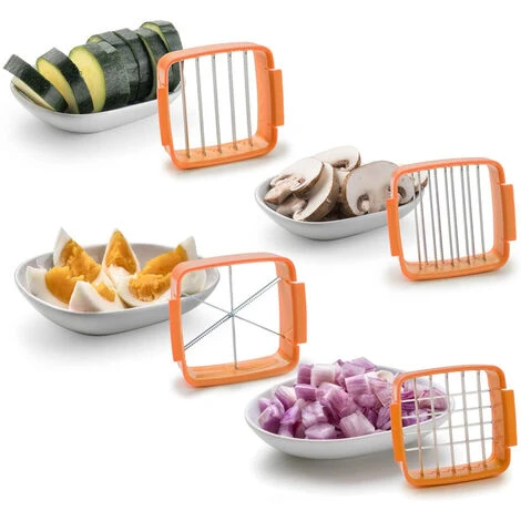 Mandolina Affettaverdure Manuale 5in1 Affettatrice Cucina 7 Pezzi Multifunzione 4 Mandolina Affettaverdure Manuale 5in1 Affettatrice Cucina 7 Pezzi Multifunzione - immagine 2