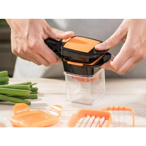 Mandolina Affettaverdure Manuale 5in1 Affettatrice Cucina 7 Pezzi Multifunzione 6 Mandolina Affettaverdure Manuale 5in1 Affettatrice Cucina 7 Pezzi Multifunzione - immagine 4