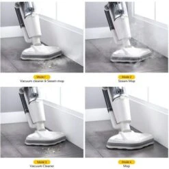 DEERMA Scopa A Vapore 3 In 1 Serbatoio Dell'acqua Da 380 Ml 1000 W Temperatura Fino A 100 °C - Bianco -Elettrodomestici Negozio 57933925 5