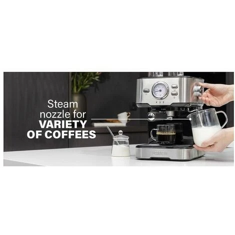 Princess 249412 Macchina Caffe' Compatibile Con Caffe' Macinato E Capsule Nespresso Capacita' 1,5 Litri Pompa Da 20 Bar Acciaio Inox 5 Princess 249412 Macchina Caffe' Compatibile Con Caffe' Macinato E Capsule Nespresso Capacita' 1,5 Litri Pompa Da 20 Bar Acciaio Inox - immagine 3