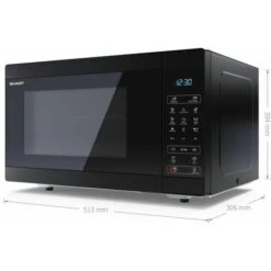 Sharp YC-MG51EB Forno A Microonde Con Grill Capacità 25 Litri Potenza 900W 8 Programmi Automatici Controllo Elettronico Nero -Elettrodomestici Negozio 59677260 4