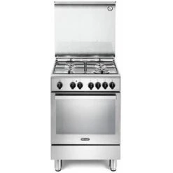 DeLonghi De Longhi PEMX 64 ED Linea Premium Cucina A Gas Libera Installazione Forno Elettrico 4 Fuochi Classe Energetica A Bruciatore Tripla Corona Coperchio In Cristallo Piedoni Regolabili 9 Funzioni 60 Cm Ac