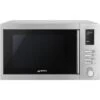 Smeg MOE25X Forno A Microonde Con Grill Estetica Universale Capacita' 25 Litri Classe Energetica 6 Programmi 51 Cm Acciaio Inox -Elettrodomestici Negozio 59977330 1