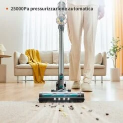 ULTENIC U11 Pro - Aspirapolvere Senza Fili U11 Pro, 25000Pa, Scopa Elettrica Potente Con Display Touch, Autonomia 50 Minuti, Boost Tappeto, 4 Spazzole Per Pavimento, Tappeto, Tenda, Peli Animali -Elettrodomestici Negozio 60255361 4