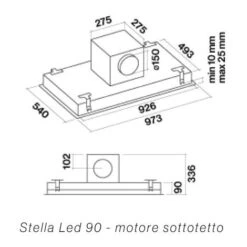 Falmec Cappa Cucina Design Stella Soffitto 90 Cm Bianco -Elettrodomestici Negozio 60388657 4
