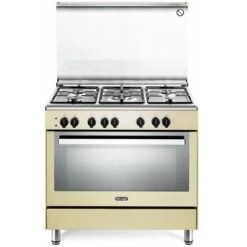 DeLonghi De Longhi PEMC 96 ED Linea Premium Cucina A Gas Libera Installazione Forno Elettrico 5 Fuochi Classe Energetica A Bruciatore Tripla Corona Vano Scaldavivande 9 Funzioni 90 Cm Crema -Elettrodomestici Negozio 60618326 3