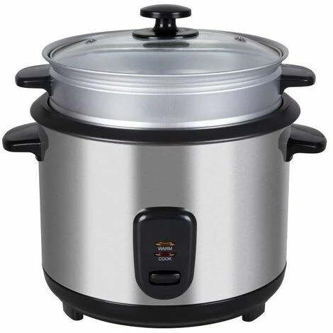 Melchioni Cuociriso Jasmine 1.8 Litri 700W Corpo Inox Contenitore In Vetro 6 Melchioni Cuociriso Jasmine 1.8 Litri 700W Corpo Inox Contenitore In Vetro - immagine 4