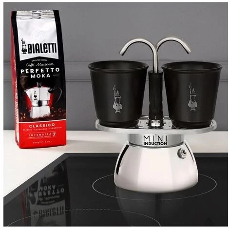 Bialetti Mini Express Induction Caffettiera Alluminio/Nero 2 Tazze 4 Bialetti Mini Express Induction Caffettiera Alluminio/Nero 2 Tazze - immagine 2