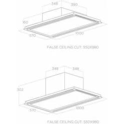 Elica PRF0173443A Cappa A Soffitto Classe Energetica A 3 Velocità + 2 Intensive Hilight -X H16 BL MAT/A/100 Aspirante Portata 720 Mⁿ/h Nero Effetto Soft Touch -Elettrodomestici Negozio 60626371 3