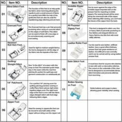 11 Pezzi Piedini, Kit Macchina Da Cucire Piedini Di Ricambio Accessori Per Alcuni Modelli Di Macchine Da Cucire Brother Singer Janome Toyota Per La Casa -Elettrodomestici Negozio 63846765 3