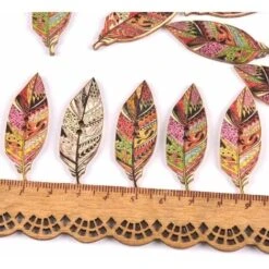 50 Pz/set Foglia D'acero Stampato Bottoni In Legno Colore Abbagliante Bottoni Decorativi Vestiti Cappelli E Sciarpe Accessori Bottoni -Elettrodomestici Negozio 63847224 4