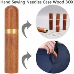 Scatola Per Aghi Scatola In Legno, 2 Pezzi Porta Aghi In Legno Scatole Per Aghi Da Cucire Mini Scatola Universale Per Aghi Da Cucire Per La Conservazione Dell'ago, Stoccaggio Per Stuzzicadenti -Elettrodomestici Negozio 63853738 5