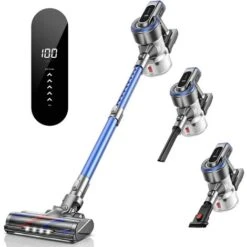 HONITURE S12 Scopa Elettrica Senza Fili,33Kpa Aspirapolvere Senza Fili Potente Con Display, Autonomia 55 Minuti,1,2L Capacità, Regolazione A 5 Livelli,Scope Elettriche Senza