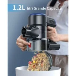 HONITURE S12 Scopa Elettrica Senza Fili,33Kpa Aspirapolvere Senza Fili Potente Con Display, Autonomia 55 Minuti,1,2L Capacità, Regolazione A 5 Livelli,Scope Elettriche Senza -Elettrodomestici Negozio 63921494 4