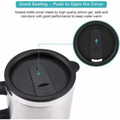Kueatily Tazza Riscaldante Per Auto, Tazza Riscaldante Da Viaggio In Acciaio Inossidabile, Tazza Da Caffè Riscaldante Elettrica Per Acqua, Caffè, Latte E Tè Con Caricatore, 450 Ml 9 Kueatily Tazza Riscaldante Per Auto, Tazza Riscaldante Da Viaggio In Acciaio Inossidabile, Tazza Da Caffè Riscaldante Elettrica Per Acqua, Caffè, Latte E Tè Con Caricatore, 450 Ml -Elettrodomestici Negozio 64662696 3