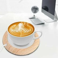 Kueatily Sottobicchieri Isolanti USB Tazza Di Grano Creativo Tazza Di Bevanda Di Calore Stuoia Stuoia Ufficio Tè Latte Caffè Feltro Riscaldatore Sottobicchiere (Grana Di Legno Luminosa) -Elettrodomestici Negozio 64668880 4
