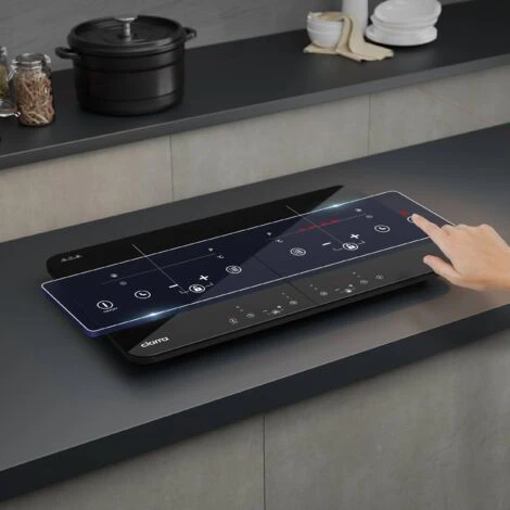 CIARRA Piastra Ad Induzione Portatile Con Doppia Zona Cottura E Controllo Touch - Nero 3500W 4 CIARRA Piastra Ad Induzione Portatile Con Doppia Zona Cottura E Controllo Touch - Nero 3500W - immagine 2
