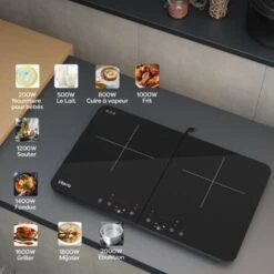 CIARRA Piastra Ad Induzione Portatile Con Doppia Zona Cottura E Controllo Touch - Nero 3500W 9 CIARRA Piastra Ad Induzione Portatile Con Doppia Zona Cottura E Controllo Touch - Nero 3500W -Elettrodomestici Negozio 64996419 3